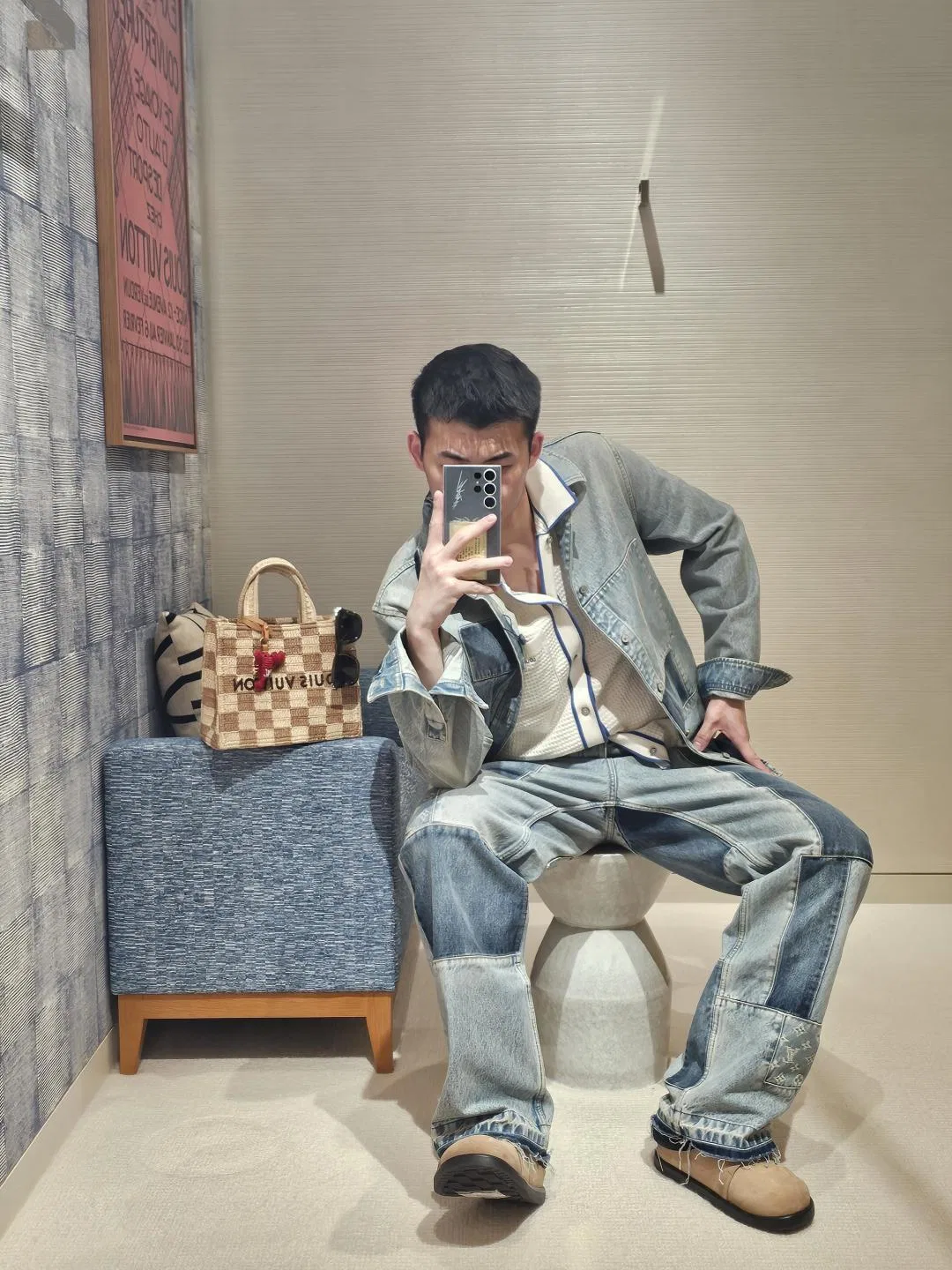 LV 27FW QCYEEAU 037 데님팬츠 31