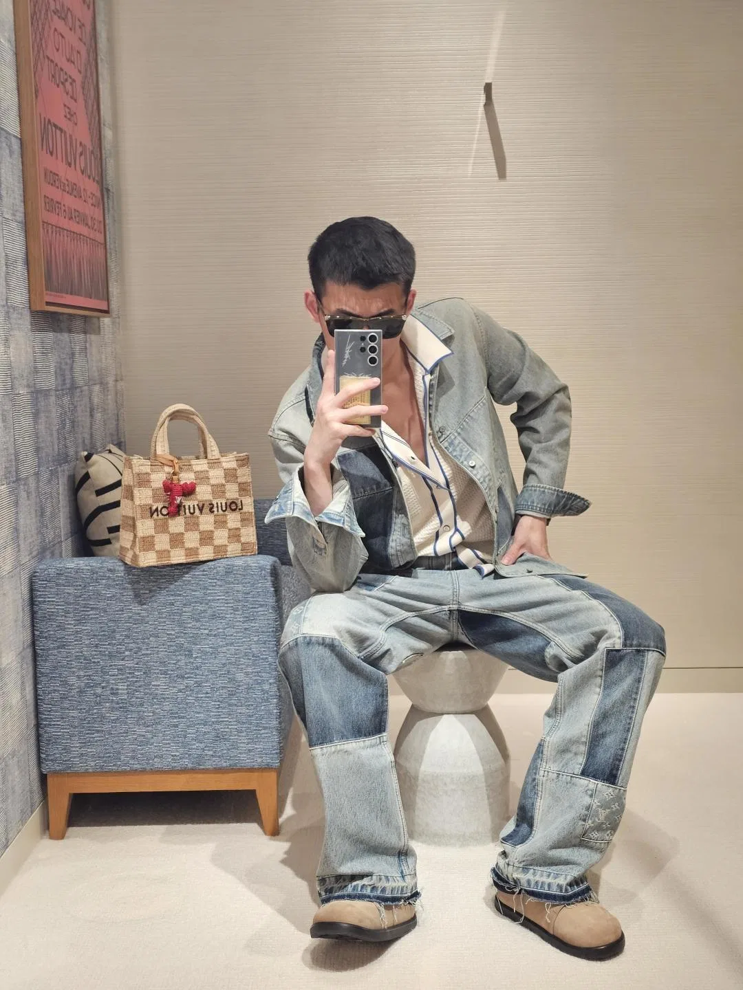 LV 27FW QCYEEAU 037 데님팬츠 32