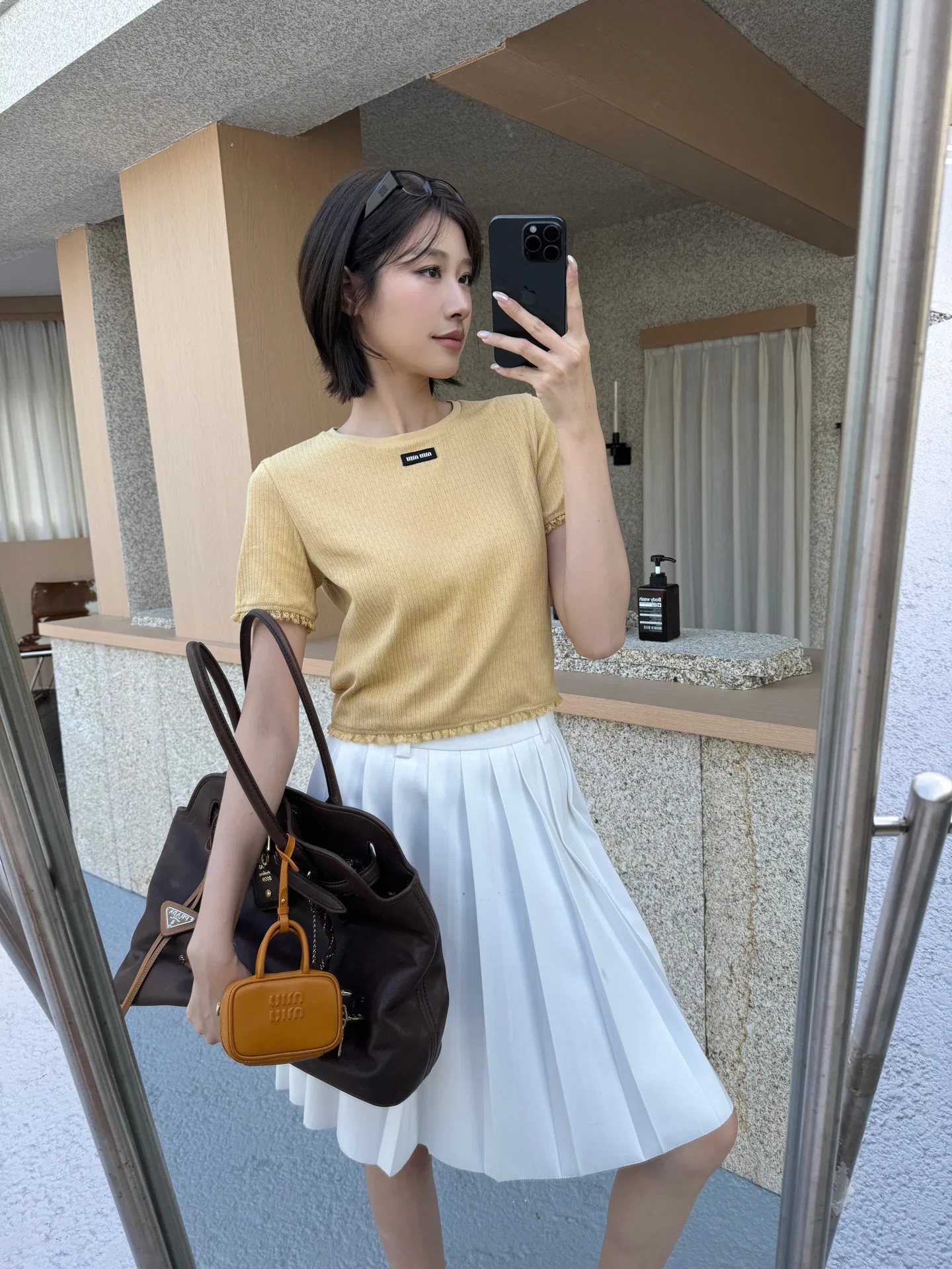 MIU 27FW IDIZMXF 002 반팔니트 34
