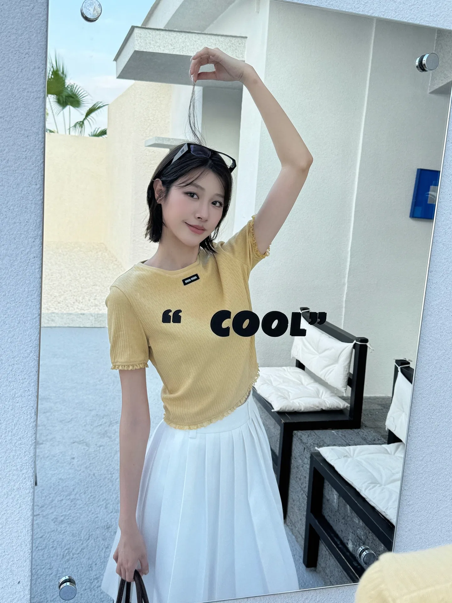 MIU 27FW IDIZMXF 002 반팔니트 36