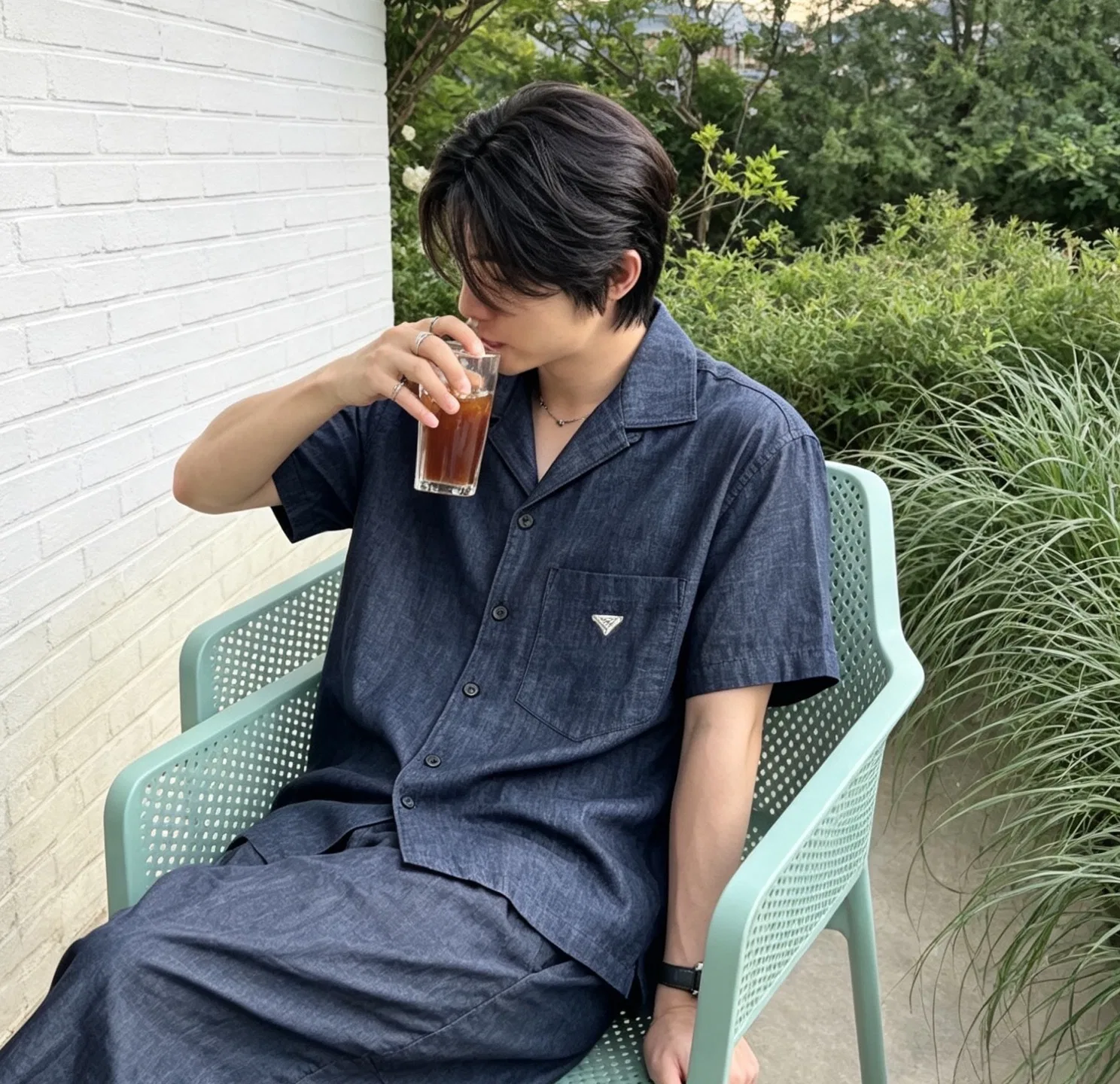 PRA 27FW AXONQXZ 019 데님반팔셔츠 19